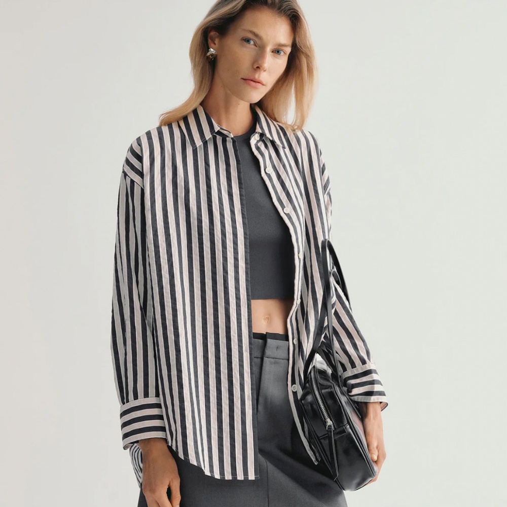 NWOT Meilleur Moment striped shirt in cotton blend-never worn